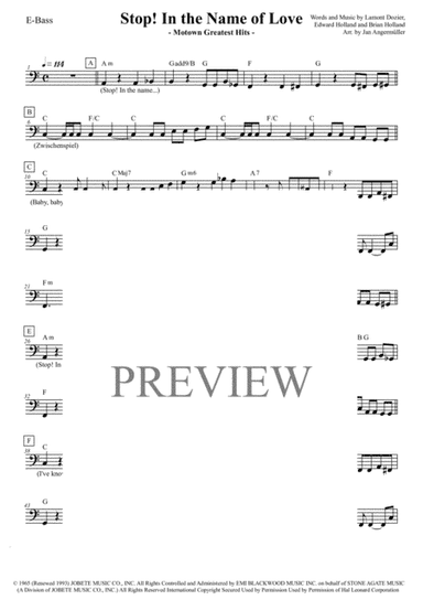 Stop! In The Name Of Love (arr. Jan Angermüller)