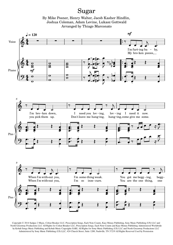 Sugar (arr. Thiago Marconato)