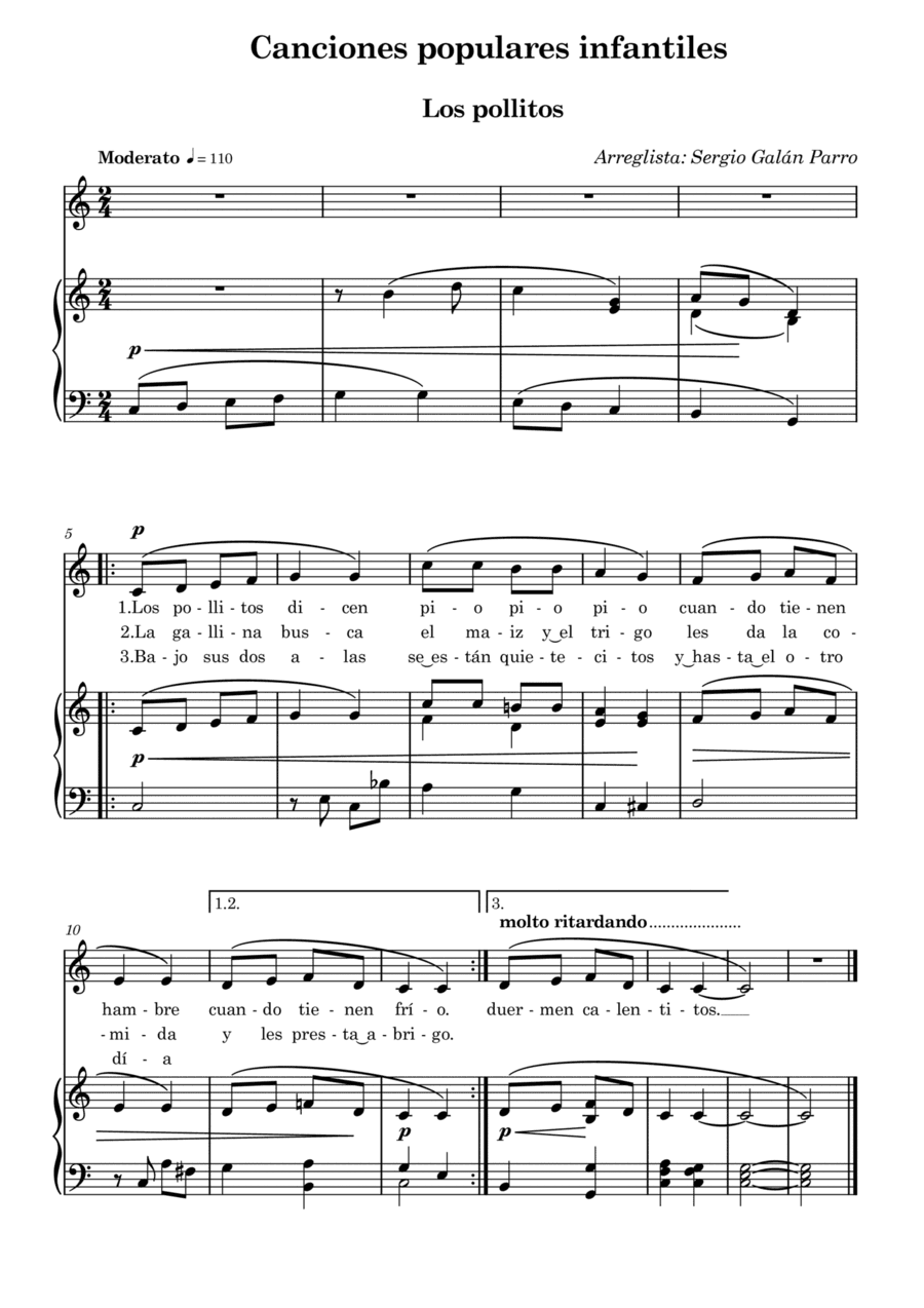 Los pollitos (arr. Sergio Galan Parro)