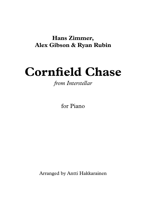 Cornfield Chase (arr. Antti Hakkarainen)