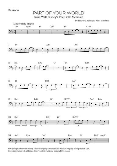 Part Of Your World (reprise) (arr. Alex Nunes Rodrigues)