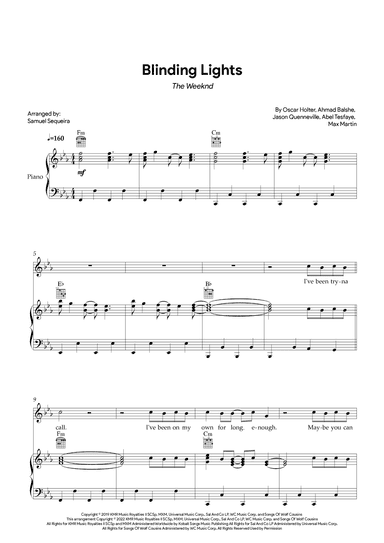 Blinding Lights (arr. Samuel Sequeira)