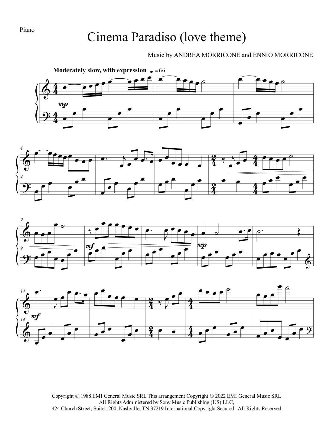 Cinema Paradiso (arr. Kim Kirkman)