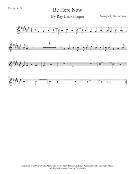 Be Here Now (arr. Kevin Busse)