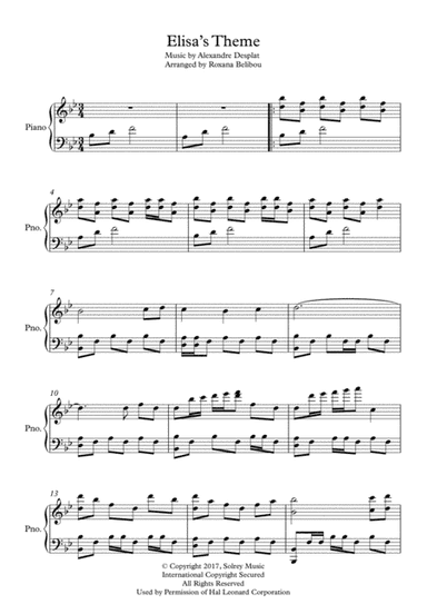 Elisa's Theme (arr. Roxana Belibou)
