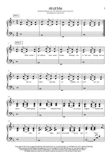 All Of Me (arr. Yukie Smith)
