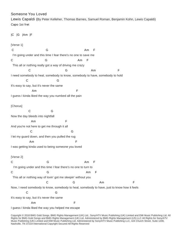 Someone You Loved (arr. Sarah Adams)