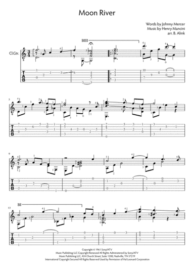 Moon River (arr. B. Alink)