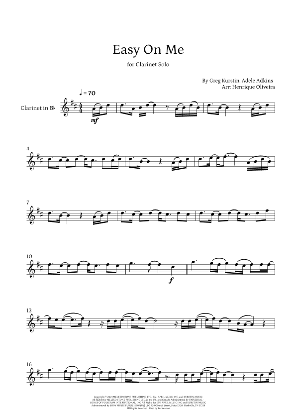 Easy On Me (arr. Henrique Oliveira)