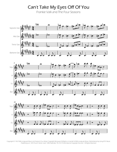 Can't Take My Eyes Off Of You (arr. Ygor Nunes)