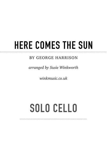 Here Comes The Sun (arr. Susie Winkworth winkmusic.co.uk)