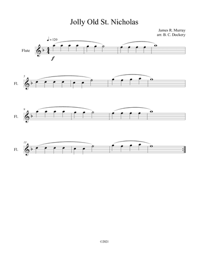Jolly Old St. Nicholas (Flute Solo) (arr. B. C. Dockery)