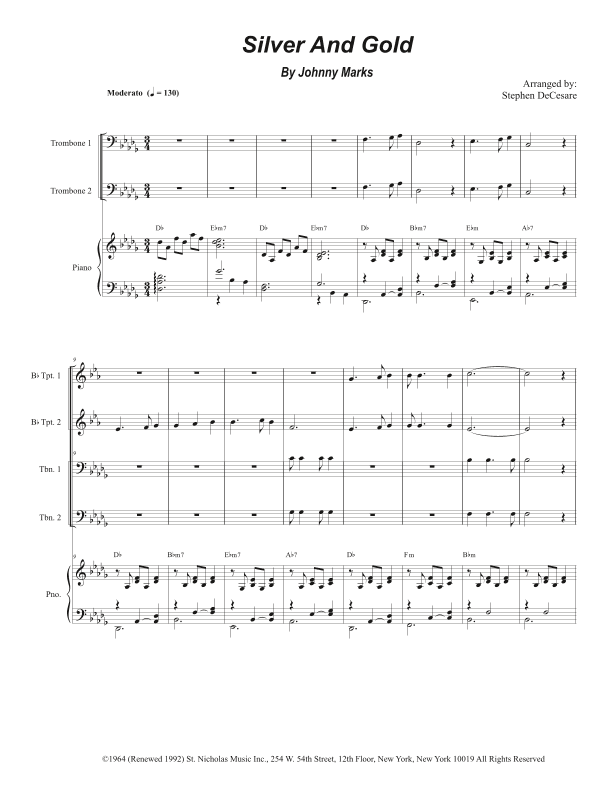 Silver And Gold (arr. Stephen DeCesare)