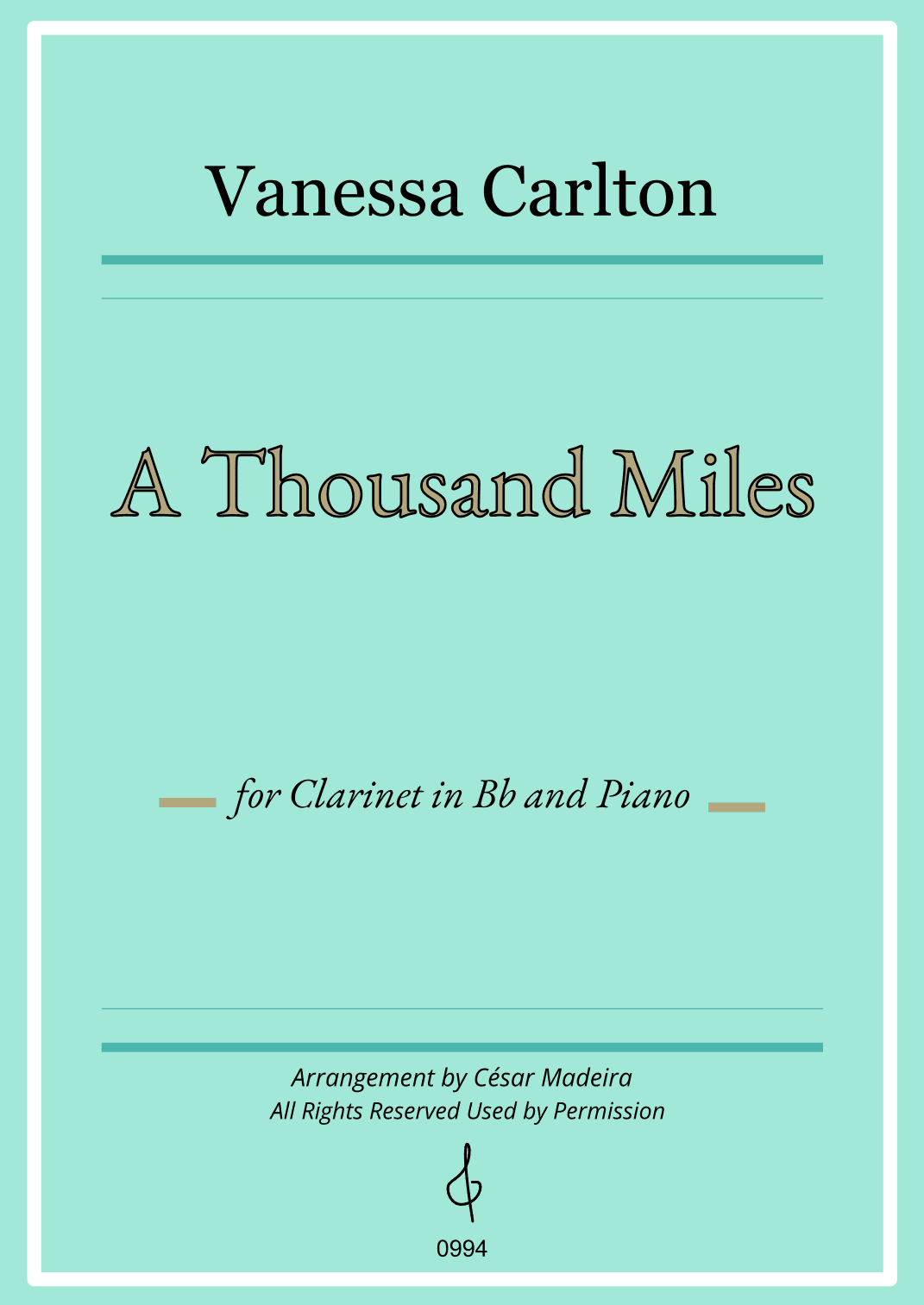 A Thousand Miles (arr. César Madeira)