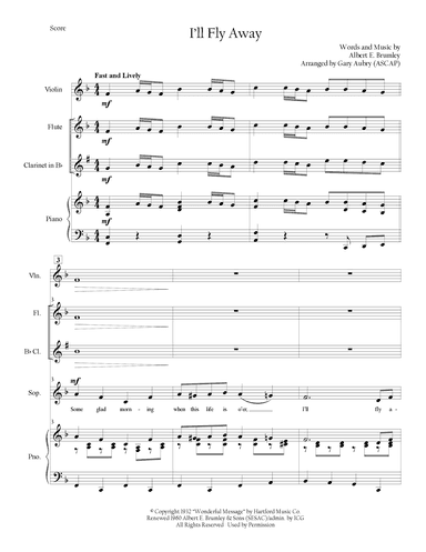 I'll Fly Away (arr. Gary Aubry)