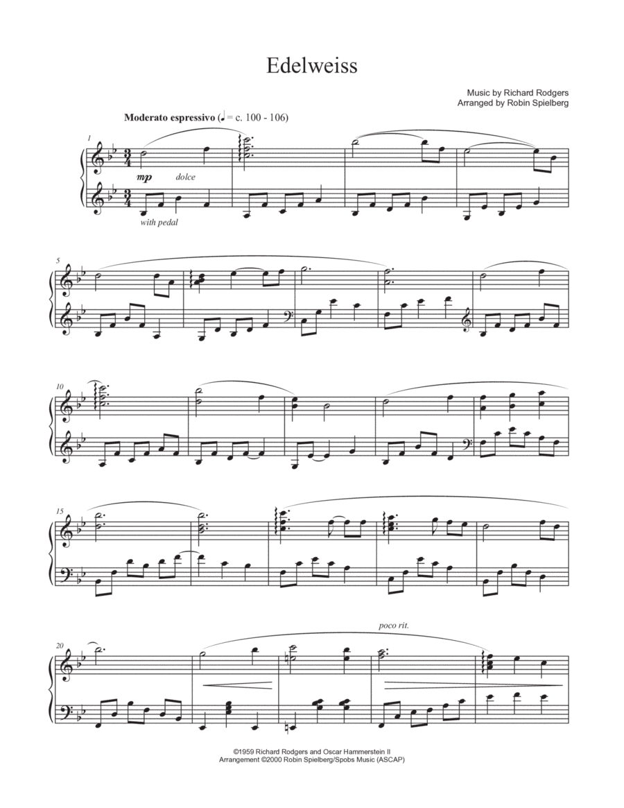 Edelweiss (arr. Robin Spielberg)