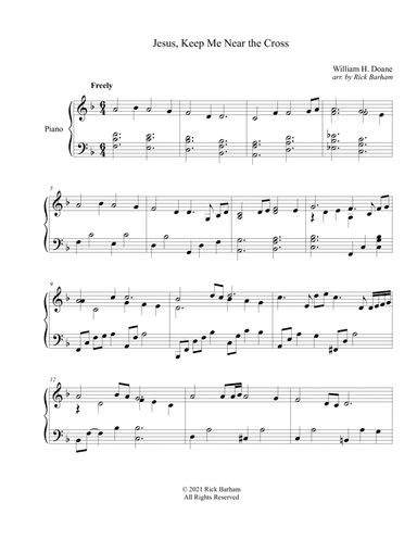 Jesus, Keep Me Near the Cross (arr. Rick Barham)