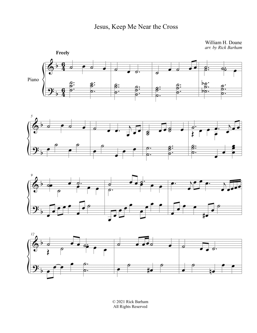Jesus, Keep Me Near the Cross (arr. Rick Barham)