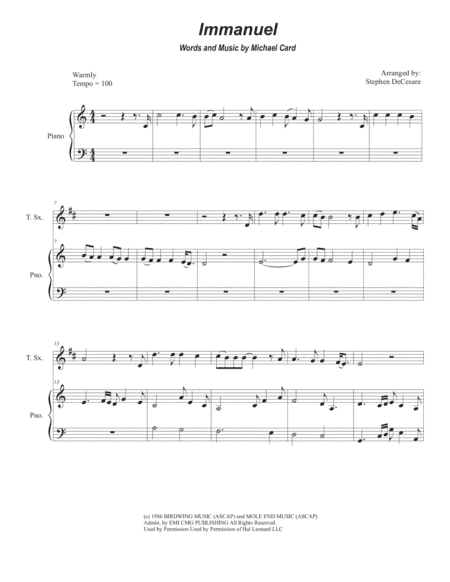 Immanuel (arr. Stephen DeCesare)