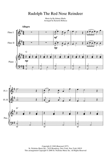 Rudolph The Red-nosed Reindeer (arr. Kaiserin Rebecca)