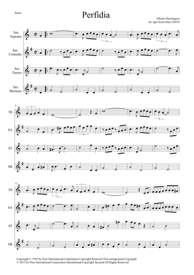 Perfidia (arr. Igor Sciavolino)