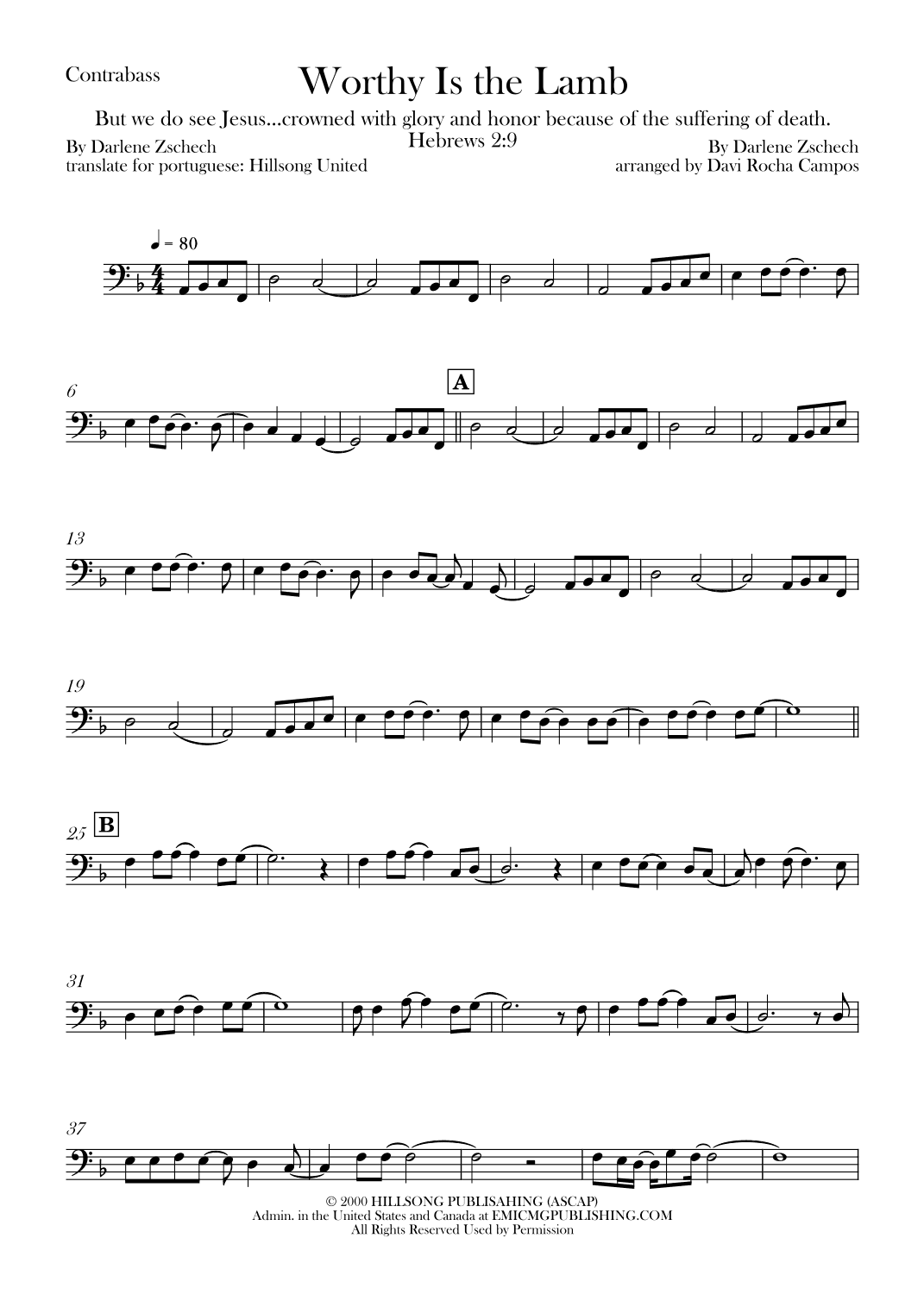 Worthy Is The Lamb (arr. Davi Rocha Campos)