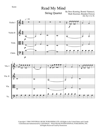 Read My Mind (arr. José angel Ortiz ramirez)