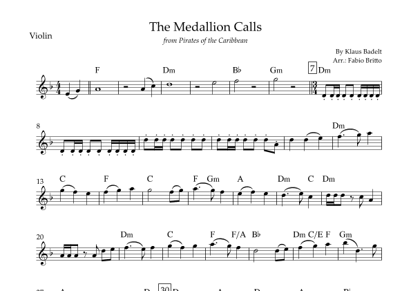 The Medallion Calls (arr. Fabio Britto)