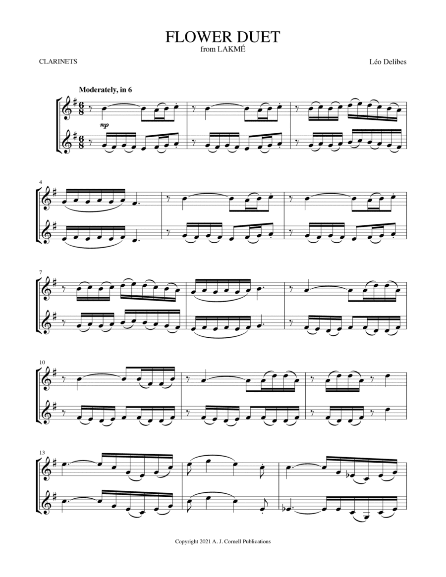 Flower Duet (from Lakmé) (arr. Mark Phillips)