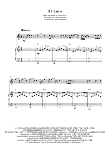 If I Knew (arr. Kaiserin Rebecca)
