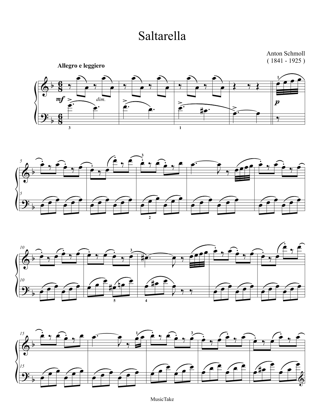 Schmoll Saltarella (arr. Ben Choupak)