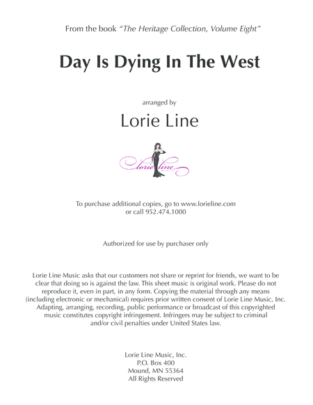 Day Is Dying In The West (arr. Lorie Line)