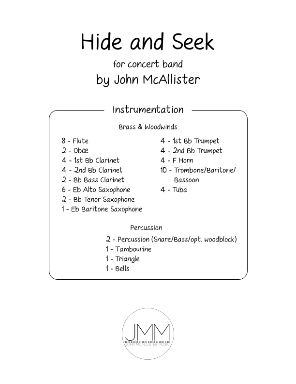 Hide and Seek - for young concert band