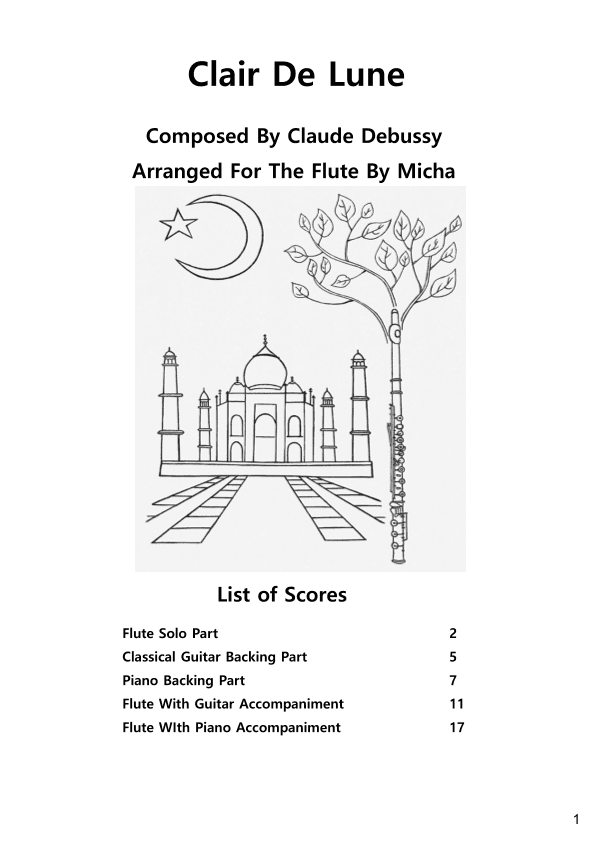 Clair De Lune By Claude Debussy For The Flute (arr. Micha)