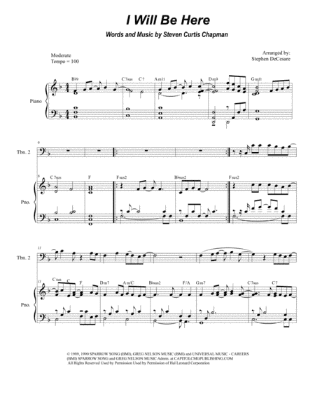 I Will Be Here (arr. Stephen DeCesare)