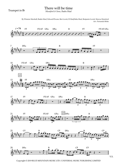 There Will Be Time (arr. Fernando Britto)