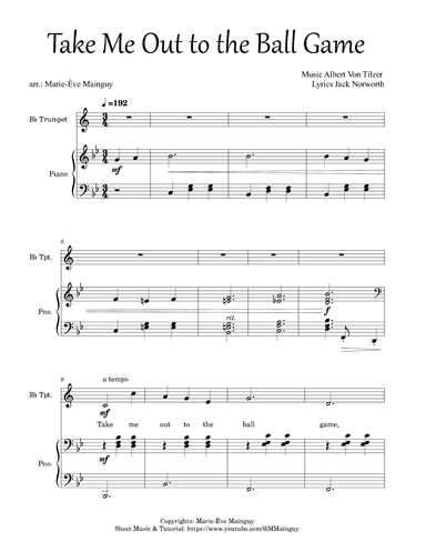 Take Me Out to the Ball Game (arr. Marie-Ève Mainguy)
