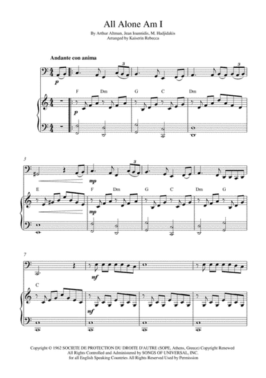 All Alone Am I (arr. Kaiserin Rebecca)