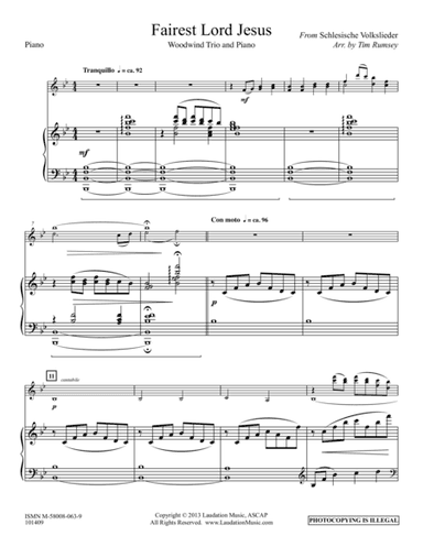 Fairest Lord Jesus (arr. Tim Rumsey)