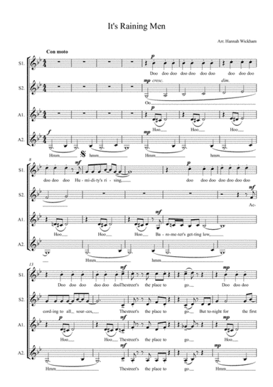 It's Raining Men (arr. Hannah Wickham)