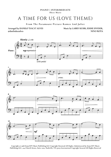 A Time For Us (love Theme) (arr. Danilo "Daca" Alves)