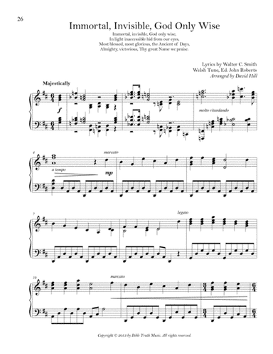 Immortal, Invisible, God Only Wise (arr. David Hill)