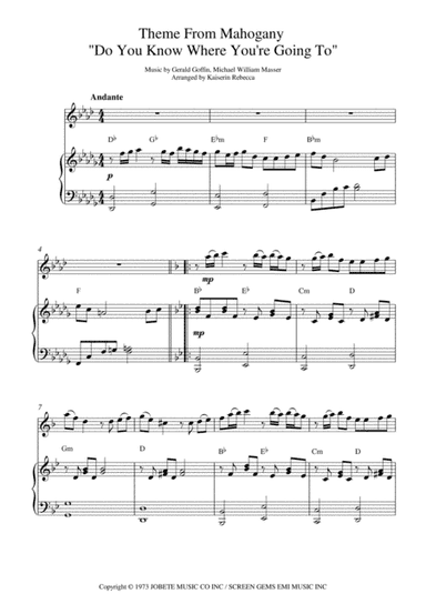 Do You Know Where You're Going To? (arr. Kaiserin Rebecca)