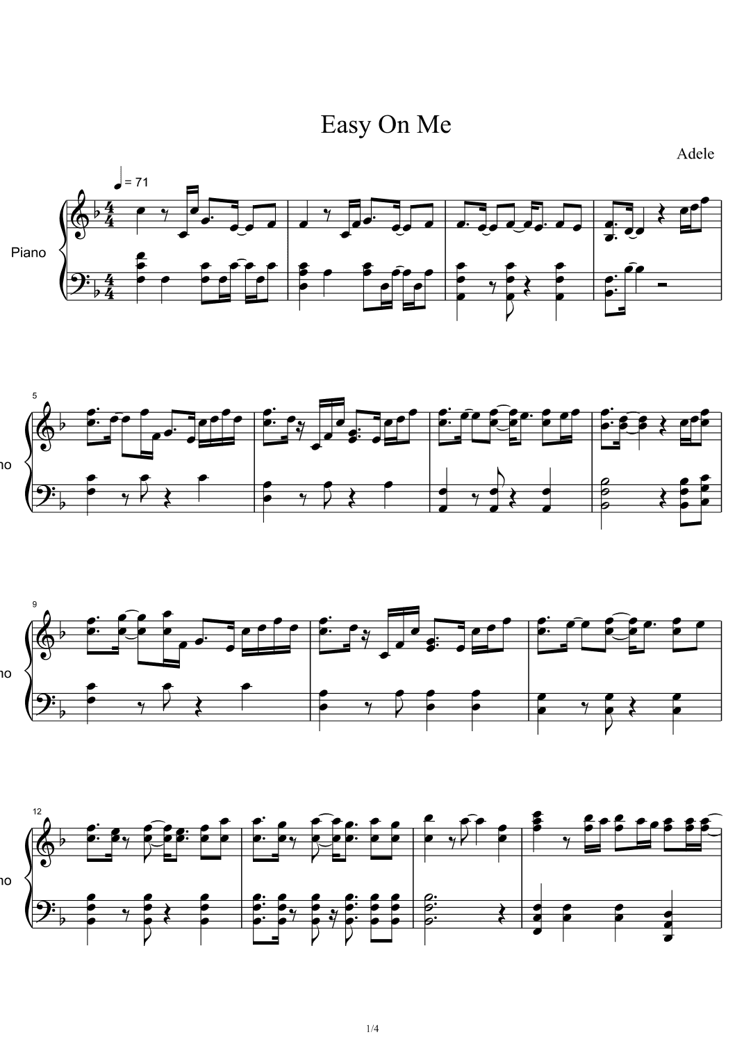 Easy On Me (arr. Adele Adkins)