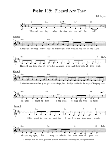 Psalm 119:  Blessed Are They