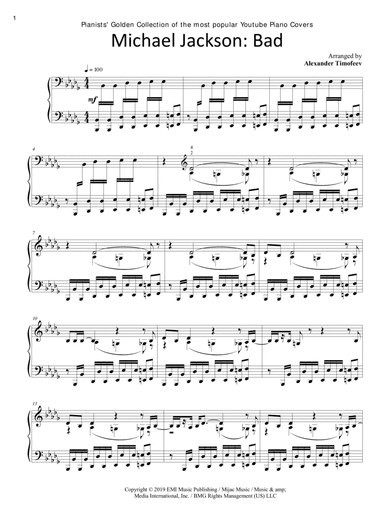 2 Bad (arr. Alexander Timofeev)