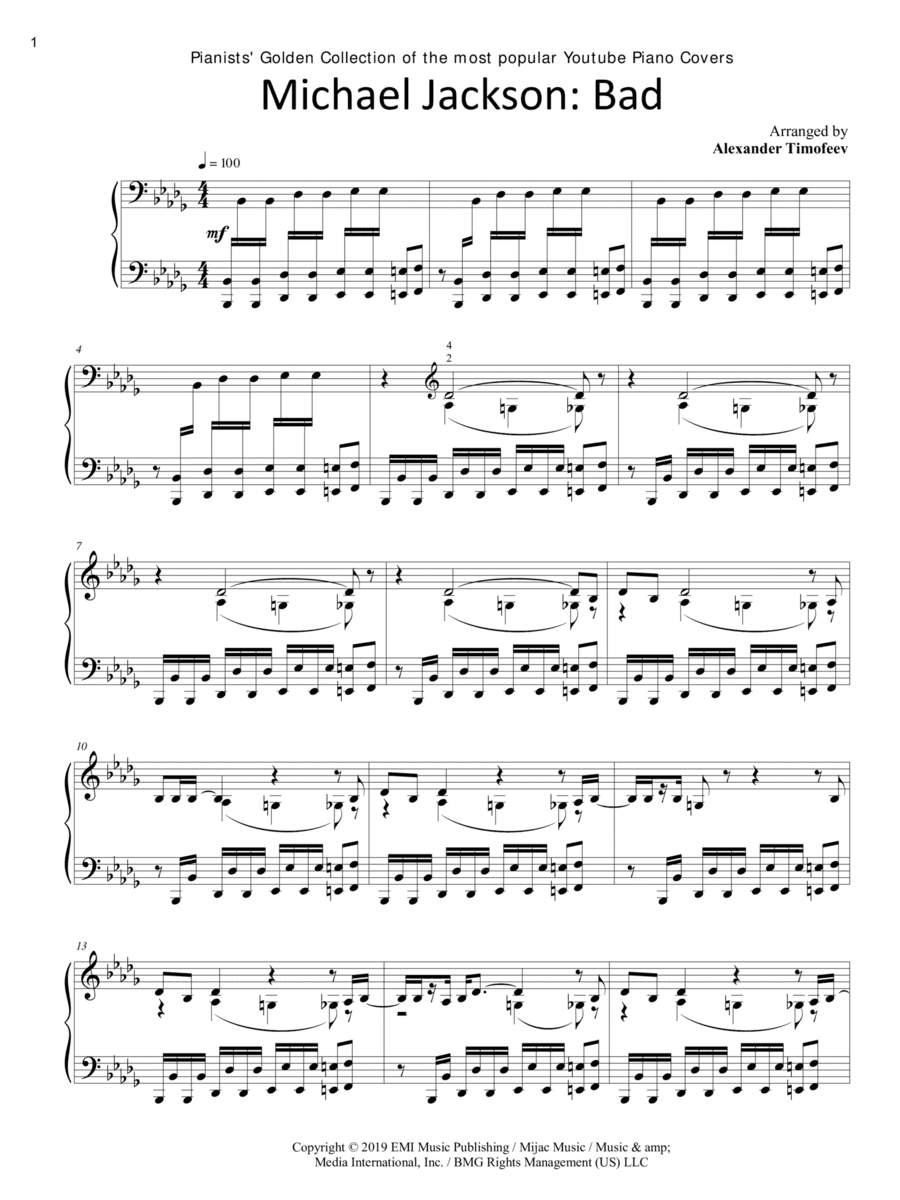 2 Bad (arr. Alexander Timofeev)