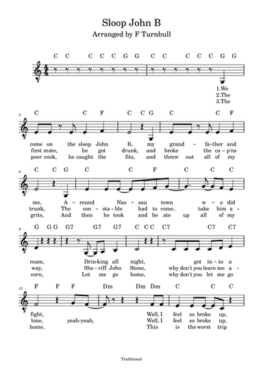 Sloop John B (arr. F Turnbull)