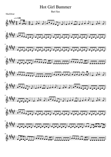 Hot Girl Bummer (arr. Sean M.)