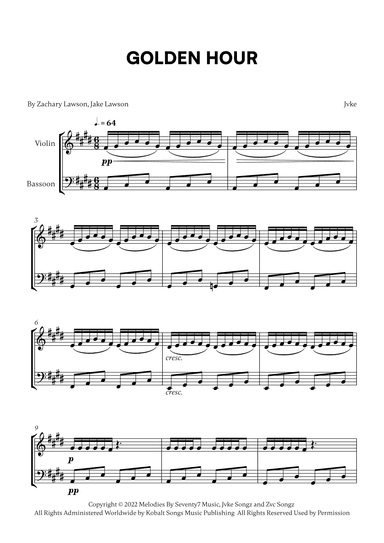 Golden Hour (arr. Cadenza Editions)